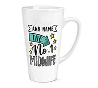 Personalised No.1 Midwife Name 17oz Large Latte Mug Cup
