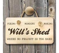 Personalised No Project Too Hard Shed Sign