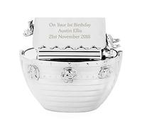 Personalised Noah Ark Moneybox Boat Noah Money Box Piggy Bank Savings Christening Baptism Birthday