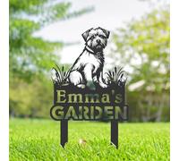Personalised Norfolk Terrier Dog Metal Garden Sign, Dog Memorial Plaque, Pet Tombstones for Grave, Dog Remembrance Gifts, Pet Name Plaque, Custom Yard Sign With Stake, Outdoor Garden Decor