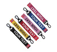 Personalised Norwegian Flag Key ring Luggage Tag Zipper Pull Bag Chain Norway (BLUE)