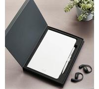 Personalised Notebook Pen Gift Set - Custom Name Journal Ballpoint Pen Luxury Writing Set for Him Her Graduation Office Company (White)