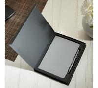 Personalised Notebook Pen Gift Set - Custom Name Journal Ballpoint Pen Luxury Writing Set for Him Her Graduation Office Company (Grey)