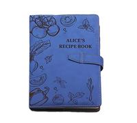 Personalised Notebook Personalised Journals for Women Men Valentines Gift for Him Her Personalised Diary 2024 A5 Size PU Leather Notebook Custom Gifts for Birthday Christmas(Blue Design 2)