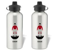 Personalised Nottingham Forest FC Player Figure Aluminium Sports Water Bottle - Silver Bottle