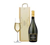 Personalised Nozeco Alcohol-Free Sparkling Wine Gift Set - 75cl Bottle in Wooden Presentation Box | Custom Nozeco Gift for Her or Him | Non-Alcoholic Celebration Drink