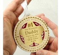Personalised Number 1 Round Wooden Medal