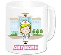 Personalised Nurse Gifts - Nurse Mug - Staff Student Nurse Mentor Carer Medical School Hospital Key Worker Gifts Work Present for Women (Blonde Hair)