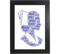 Personalised Nurse Word Art Print - A4 Framed Custom Gift for Nurses - Add Names, Jobs, Hobbies, Pets & More