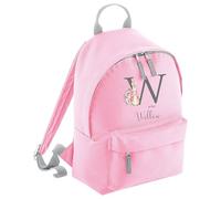 Personalised Nursery Backpack with Blue Peter Bunny Custom Initial and Name Rucksack, Customised Bag For Back to School Primary Preschool Baby Toddler Childs Bag Travel Gym Back Pack - Pink Small