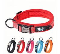 Personalised Nylon Dog & Cat Collar Custom Engraved Name Adjustable Reflective 3M Strips Breathable & Lightweight Soft Pet Collar for Small Medium Large Dogs Fashionable Pet Supplies