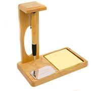 Personalised Oak Ballpoint Pen and Notepad Set with Engraved Magnetic Stand