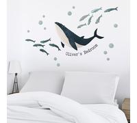 Personalised Ocean Friends Wall Sticker - Custom Underwater Scene Wall Decals, Kids Room Decor, Easy to Apply & Removable