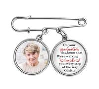 Personalised On Your Graduation Day Konw That We're Walking Beside Graduation Memorial Photo Pins Custom Name Memorial Pins Keepsake Gift Graduates Loss Of Loved Birthday Anniversary (S 11)
