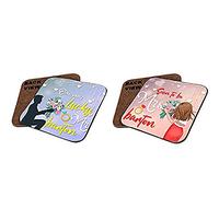 Personalised One Very Lucky Mr & Soon to Be Mrs Themed Set of 2 Wedding Couple Coasters. (Square Coaster MDF - 9.2 cm X 9.2 cm X 0.3 cm)