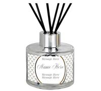 Personalised Opulent Glass Reed Diffuser - Custom Engraved Home Fragrance Set - Luxury Refillable Scent Diffuser for Her, Mum, or New Home - Sentimental Birthday