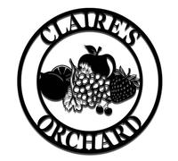 Personalised Orchard Sign,Strawberry Orange Grapes Metal Wall Art,Hanging Decoration for Outside,Garden Orchard Farmhouse Yard Decor