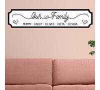 Personalised Our Family Street Sign Plaque - Custom Own Names Family Wooden or Acrylic Wall Art Decoration Keepsake Home Décor