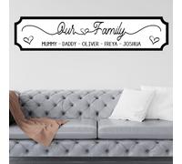 Personalised Our Family Street Sign Plaque - Custom Own Names Family Wooden or Acrylic Wall Art Decoration Keepsake Home Décor