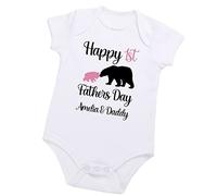 Personalised Our First Fathers Day Baby Girl Boy Vest Bodysuit