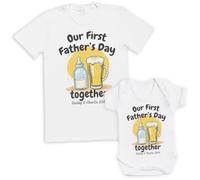 Personalised Our First Father's Day Together - Matching Set - Create Your Own Personalised Set - (Sold Separately) White