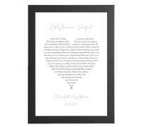 Personalised Our Song Lyrics Heart Wall Art A4, A5, A3 PRINT with Option To Frame ANY SONG Valentine's Day Engagement Wedding Anniversary First Dance Gift For Him For Her For Couple Choose your colour