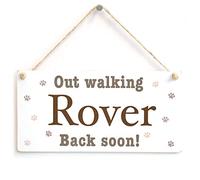 Personalised Out Walking The Dog Sign - Unique Dog Lover Gift
