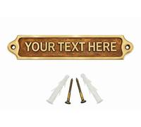 Personalised Oval House Name Plaque | Any Text Engraved | Bronze Effect Finish | Custom House Sign | Dollond London | Bespoke Personalised Door Plate