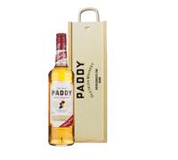 Personalised Paddy Irish Whiskey Gift Set for Men or Women, 70cl | Triple Distilled Whiskey, 40% ABV, Engraved Wooden Keepsake Box, Unique Whiskey Gift for Him or Her