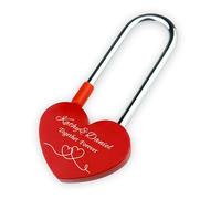 Personalised Padlock Engraved Lock Personalised Padlock for Bridge Love Locks Padlocks for Her Him Girls Couples Lover Custom Gifts for Valentine Day Anniversary Wedding Trip Travel (Design 2)
