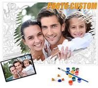 Personalised Paint by Numbers for Adults Children,Custom Pet and Portrait Painting Kits,Make Your Own Photo,Whith Drawing Paintwork,Brushes and Frame,DIY Gifts Crafts,16*20 inches