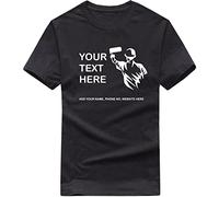 Personalised Painter Decorator Custom t-Shirt Personalise Company Workwear Customize Decor Adult top (Black, XL)