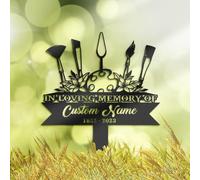Personalised Painting Tools Painter Artist Memorial Stake, Cemetery Marker, Bereavement Gifts, Grave Decorations, Memorial Plaques, Sympathy Sign, Grave Marker, Remembrance Plaque