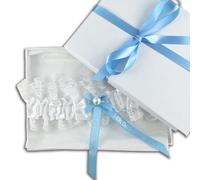 Personalised Pale Blue Garter - Bride to Be Garters - Something Blue - Wedding or Hen Party