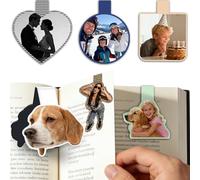Personalised Paper Magnetic Bookmarks with Photo,Custom Magnetic Book Marks, Magnetic Bookmark Clip Customised for Readers Book Lovers Women Gifts