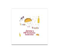 Personalised Paper Napkins for Graduation Celebration, Tacos and Tequila Theme, Custom Party Decorations