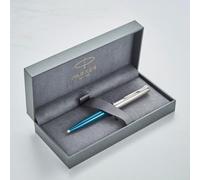 Personalised Parker 51 Pen with Custom Engraving - Gifts for CEO, Graduation, Wedding, Birthday - Pen with Name/Text Customisation (Ballpoint Pen, Teal Blue)