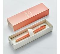 Personalised Parker IM Rituals Pen - Custom Engraving - Gift for CEO, Business, Graduation, Wedding - Premium Pen with Name/Text (Rollerball Pen, Orange Gold Trim)