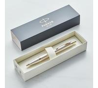 Personalised Parker Pen with Custom Engraving - Executive Gift for Business Professionals, Graduation, Wedding - Premium Pen with Name/Text Customization - Parker IM Monochrome Champagne Ballpoint Pen