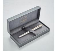 Personalised Parker Sonnet Pen with Custom Engraving - Gifts for Professionals, Graduation, Wedding, Birthday - Pen with Name/Text Customisation (Rollerball Pen, Stainless Steel Gold Trim)