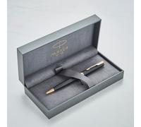 Personalised Parker Sonnet Pen with Custom Engraving - Gifts for Professionals, Graduation, Wedding, Birthday - Pen with Name/Text Customisation (Ballpoint Pen, Matt Black Gold Trim)