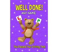 Personalised Passed Your Driving Test Card (Well Done, Purple)