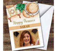 Personalised Passover Card For Anyone Jewish Photo Scroll Food | Personalized Custom Unique Greetings Card For Passover Any Text Inside & Out