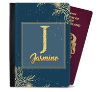 Personalised Passport Cover Holder Children Floral Design Any Name Text Holiday Accessory Gift 307