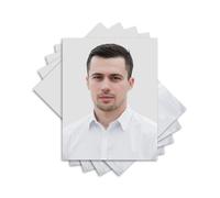 Personalised Passport Photo Prints, 8x Official Size 35mm x 45mm passport photos for UK European Union and international ID documents.