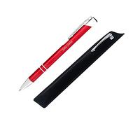 Personalised Pen COSMO Red, FREE laser engraving with your Name, Slogan or Logo, Ideal Birthday, Wedding Anniversary Gift UK