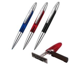 Personalised Pen Rubber Stamp Self Inking - Imprint Size 8 x 33 mm - Add up to 3 lines of Text, Logo or Artwork --