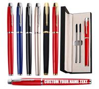 Personalised Pen with Name Engraved, Personalised Pens for Women Men, Ballpoint Pens Black Ink, Personalised Gifts for Men Husband Dad Boss Colleagues, Includes 1 Pen & 2 Refills & 1 Gifts Box (01)