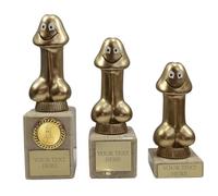Personalised Penis, Knob Head, Dick Trophy Humorous Funny Award, Any Text Engraved 3 Sizes - Enter Your Own Custom Text (Large)