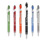 Personalised Pens Metal Ballpoint Pens with Stylus Customised LOGO and/or TEXT Engraving Bulk Order Pens - Perfect for your Business, School, Club, Weddings, Funerals etc.. Quantity From 10 to 500